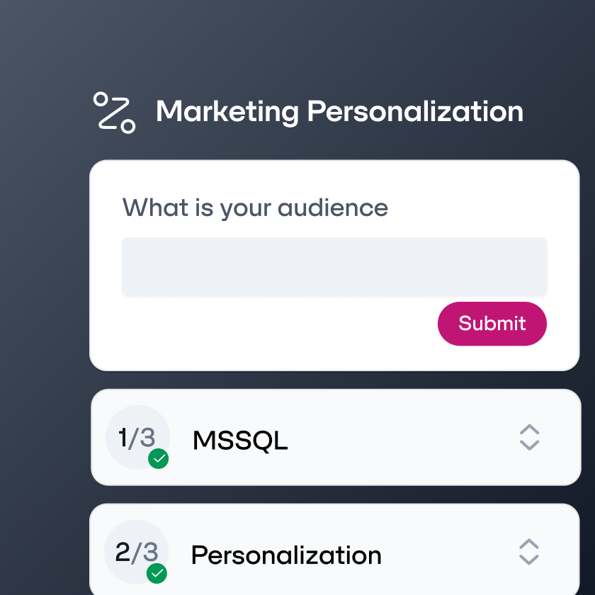 A marketing workflow being executed in a series of steps